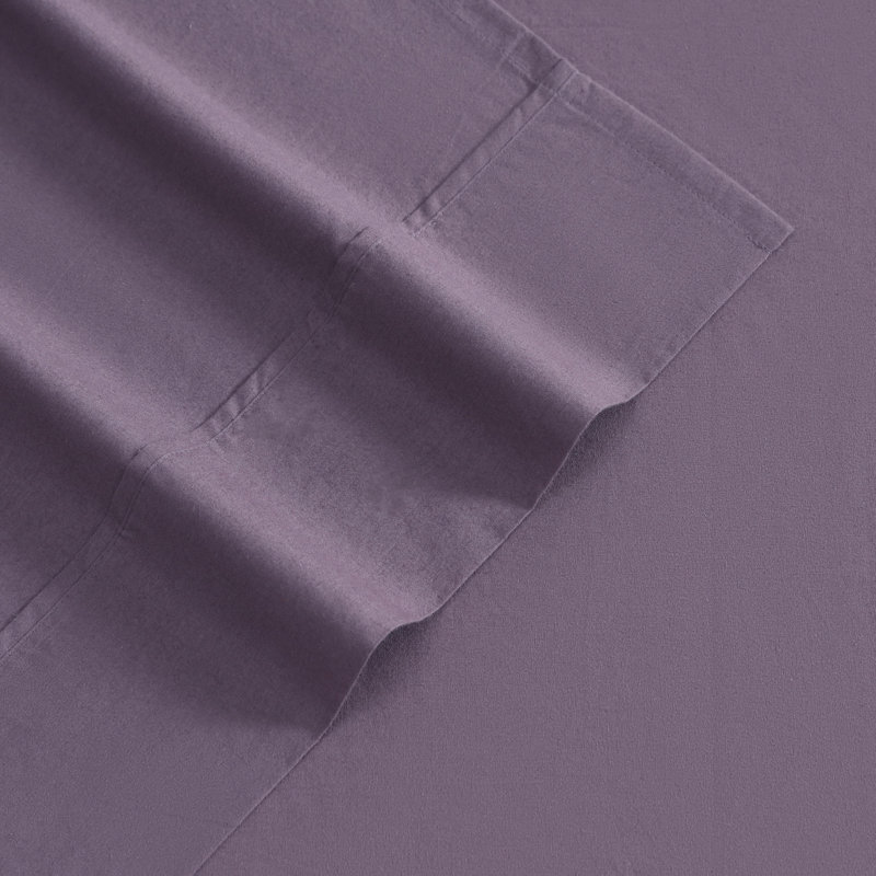 Ensemble de draps en coton percale Eddie Bauer, Mauve, Ensemble de draps pour lit double + un drap-housse