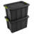 Sterilite Latching Tuff1 Stackable Storage Tote Bin w/ Latch Lid-104713201-104713200