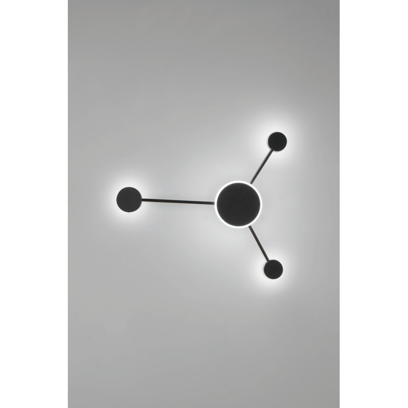 Falko LED Flush Mounted Sconce, Black