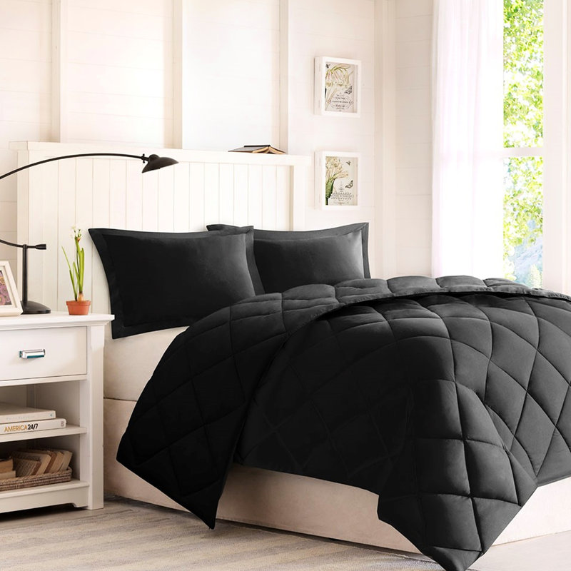 Édredon 100% simple / simple TG avec fermeture à glissière et bourre chaude, Édredon pour lit simple + 2 taies décoratives st
