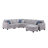 125" Wide Modular Sofa with Ottoman-1321624893-1321624892