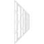 36.25'' H x 94.5'' W x 0.38'' D Expanded Cellular PVC Wainscot Panelling