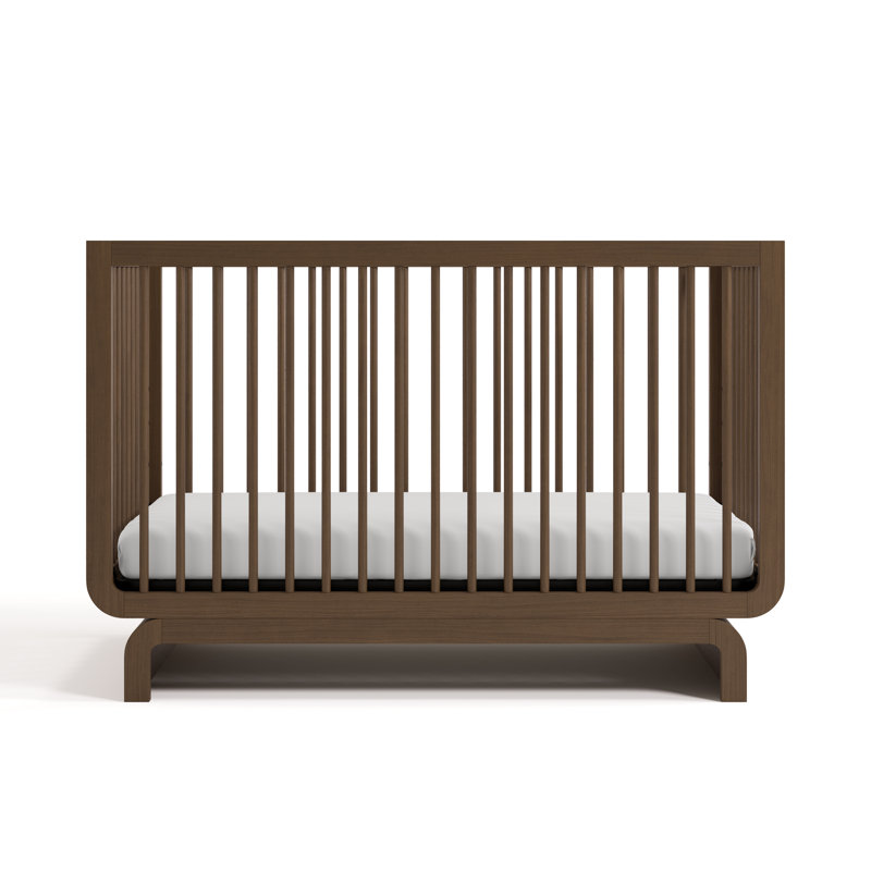 Santorini 5-In-1 Convertible Crib, Hazelnut, Crib + Mattress