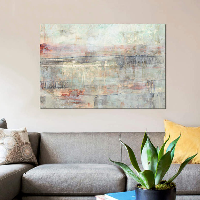 « mou scape i », reproduction de peinture à l’acrylique sur toile, H 40 po x l 60 po x P 1,5 po