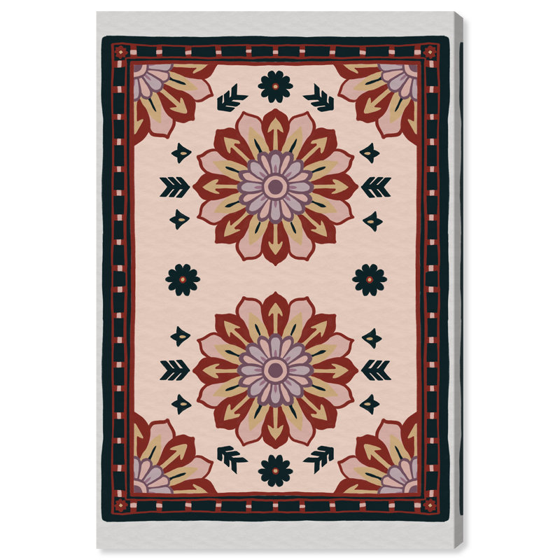 Midnight Damask Canvas Floral & Botanical Print by Oliver Gal, Black Frame, 10 x 15, 24"H x 16"W, Gallery Wrapped