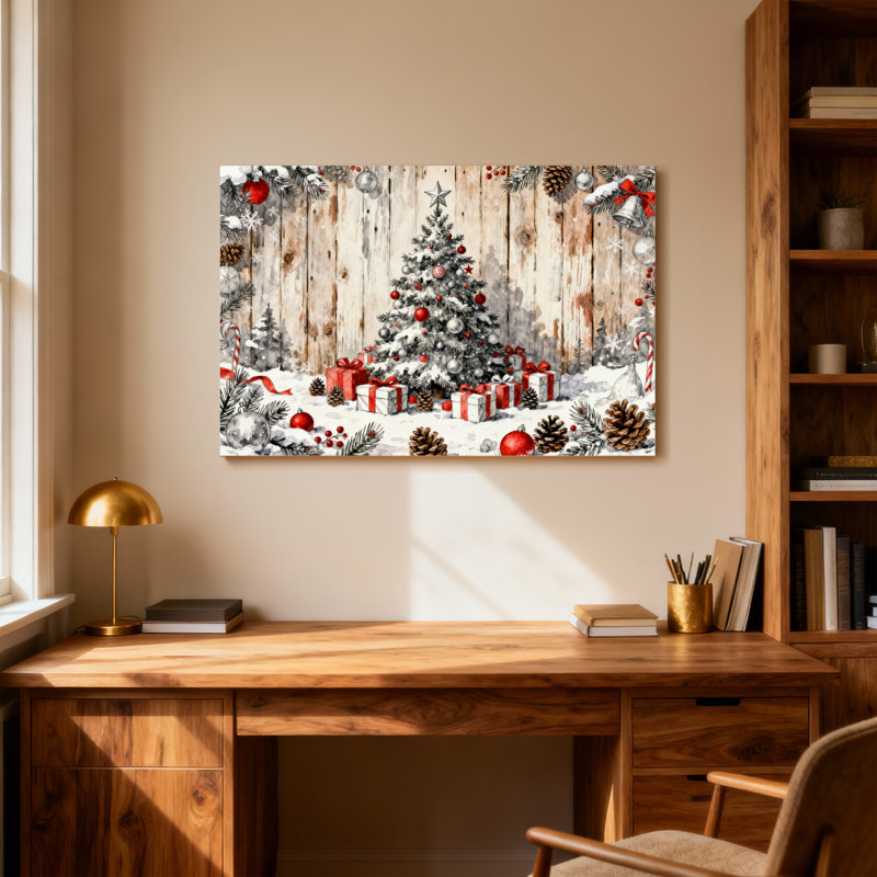 Ornements d'arbre de Noël, H 28 po x l 40 po