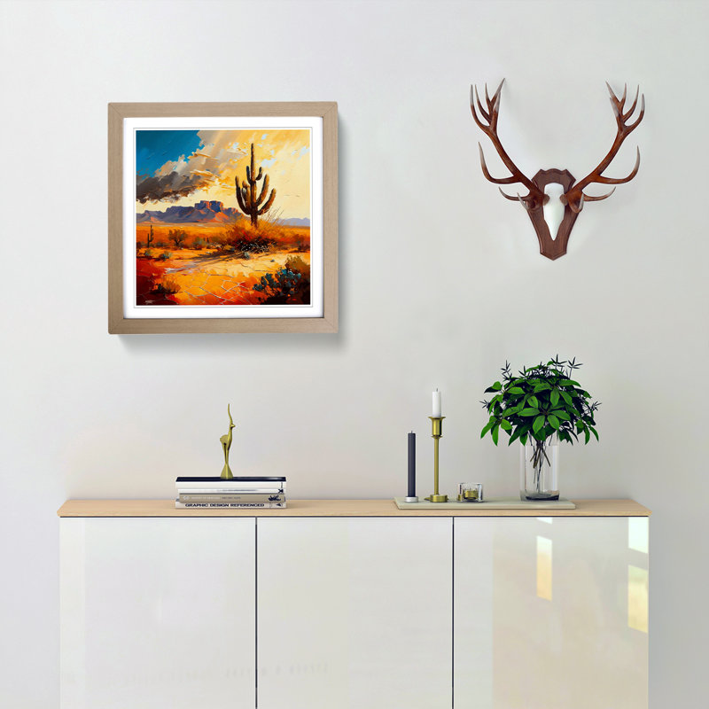 Single Picture Frame Print on Wood, Oak