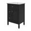 Meuble-lavabo 24 po avec lavabo, armoire de rangement avec tiroir basculant et deux tiroirs, porte à fermeture douce, tablette réglable-313835270