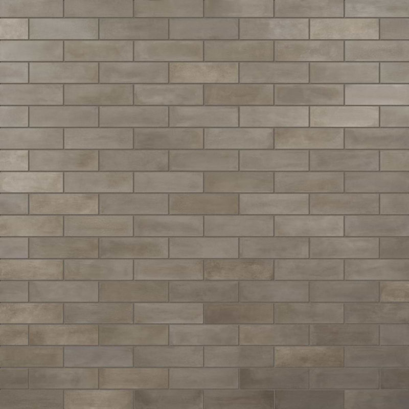 Color One 2x8 Matte Cement Tile, Shadow Gray