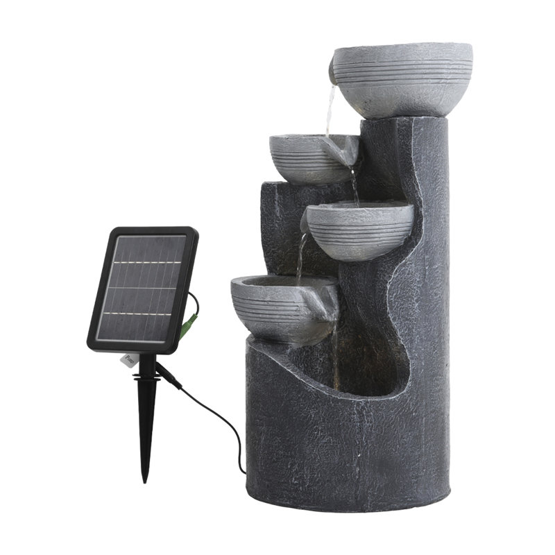 Weather Resistant Floor Fountain with Light