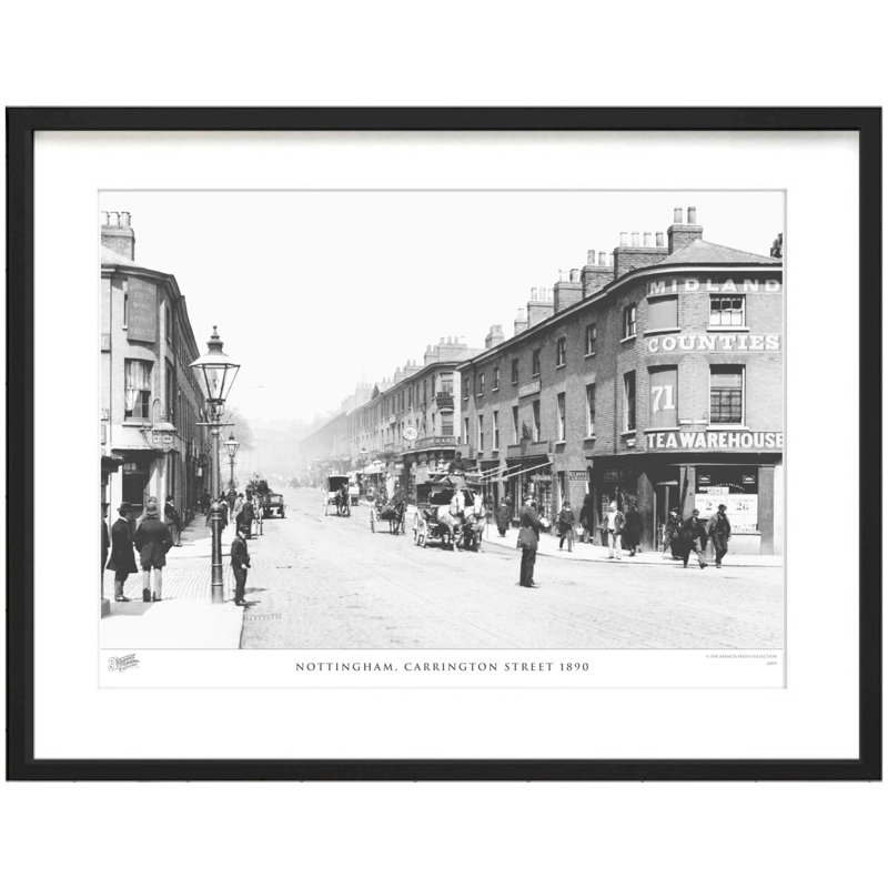 Nottingham, Carrington Street 1890 - Single Picture Frame Print, 60cm H x 80cm W x 2.3cm D