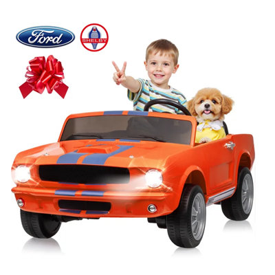 24V Licensed Shelby GT350 Kids Electric Ride-On Car – 4WD, 2-Speed, Parent Remote, Dual Seats,