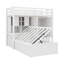 Lit superposé simple avec lit relevable hydraulique, garde-robe, unités de rangement et tiroirs-482269781