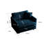 Fauteuil en chenille bleu pour le salon