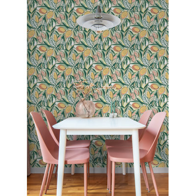 Main Squeeze Peach Peel and Stick Wallpaper