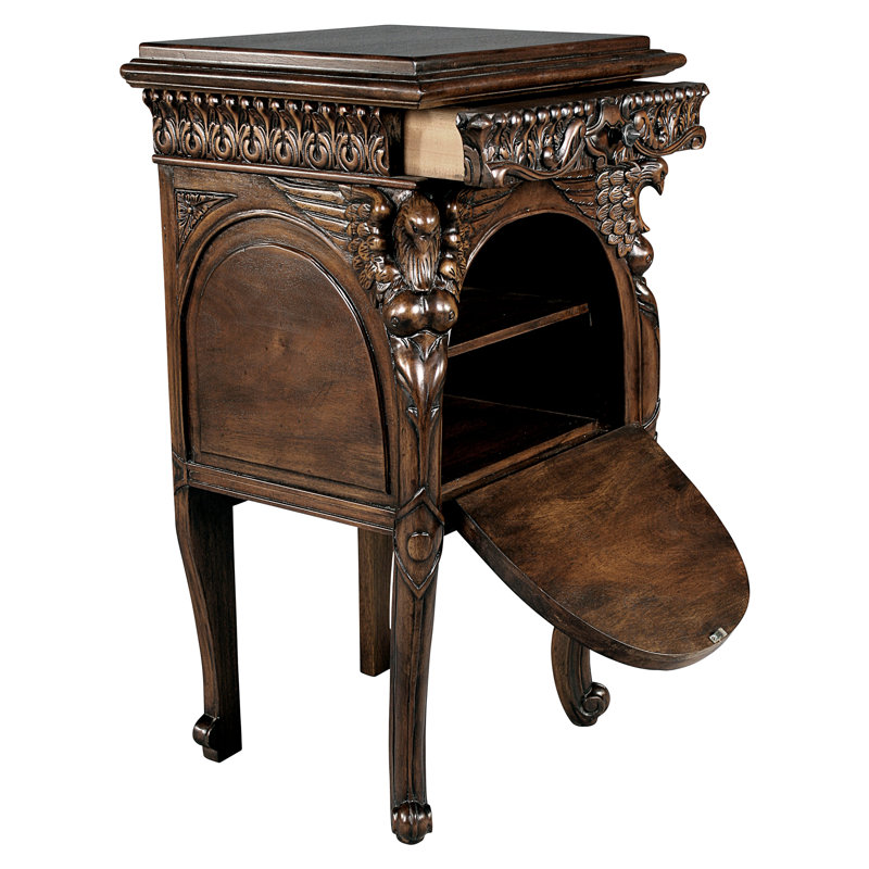 Falconcrest Solid Wood Top End Table