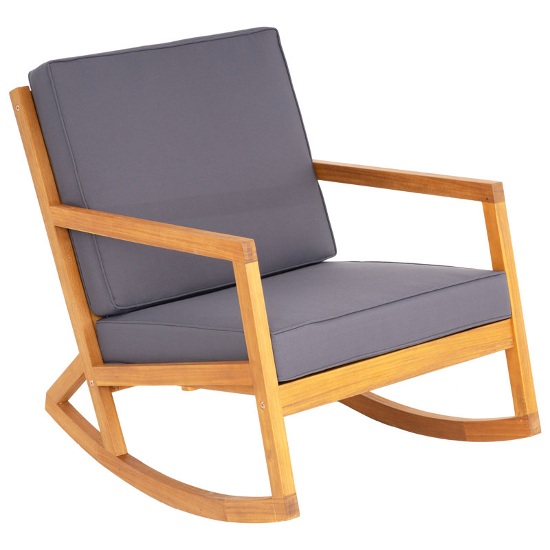 Latitude Run® Louis Acacia Outdoor Rocking Chair & Reviews | Wayfair