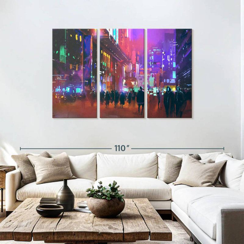 Kelan Sci-Fi City, 48" H x 74" W