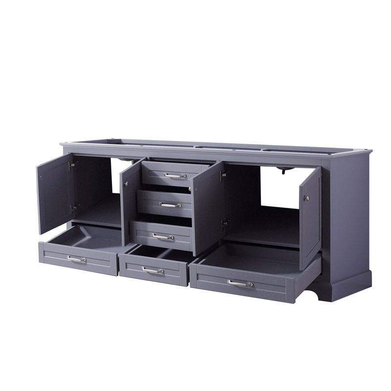 Meuble-lavabo double 80 po X P 22 po D, Gris