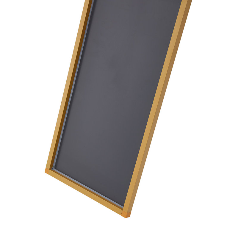 Rectangular Home Floor Fitting Mirror, Gold