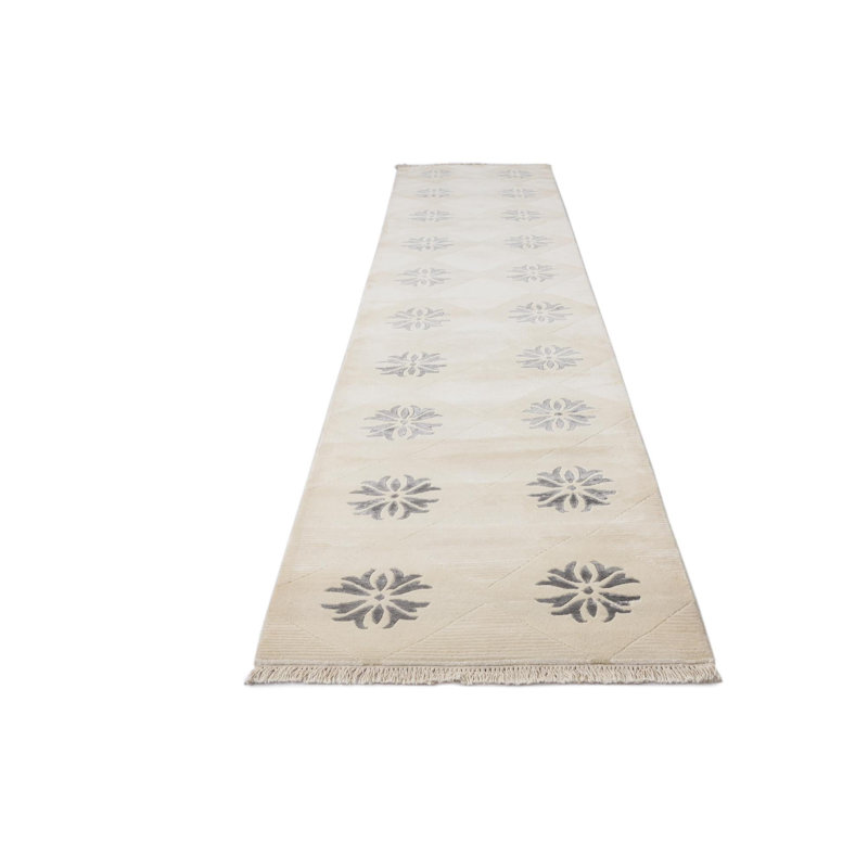 Tapis de couloir ivoire
