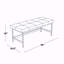 Banc en métal noir et similicuir gris-130374981