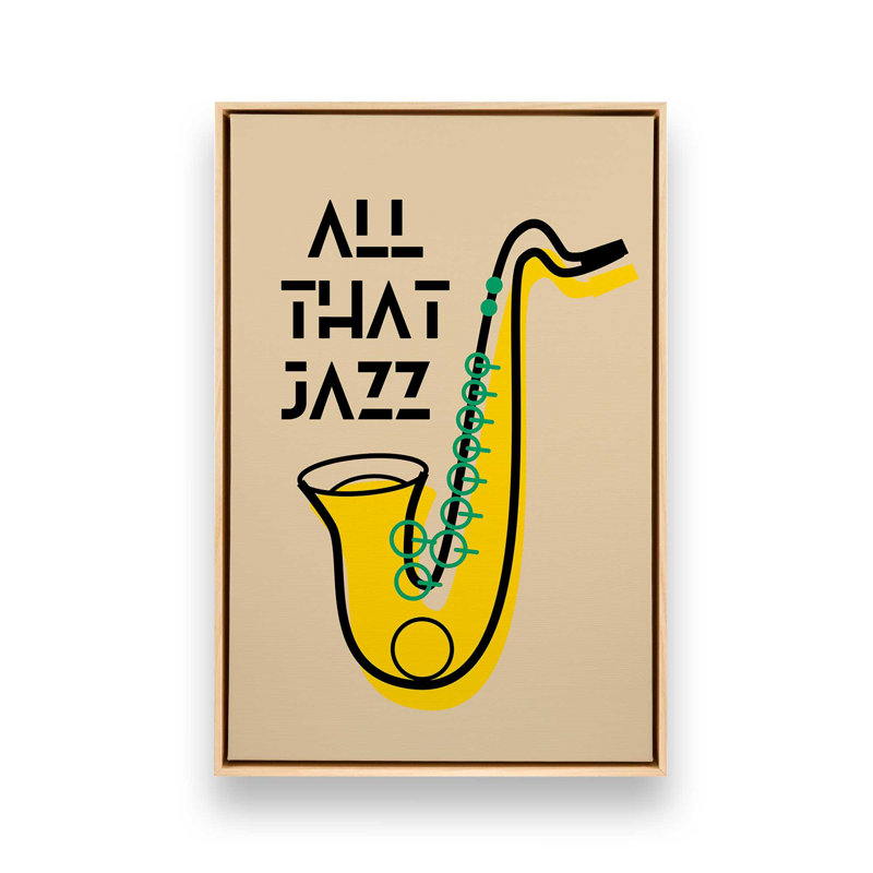 «All That Jazz», reproduction sur toile dans un cadre, H 30,75 po x l 20,75 po, Érable américain