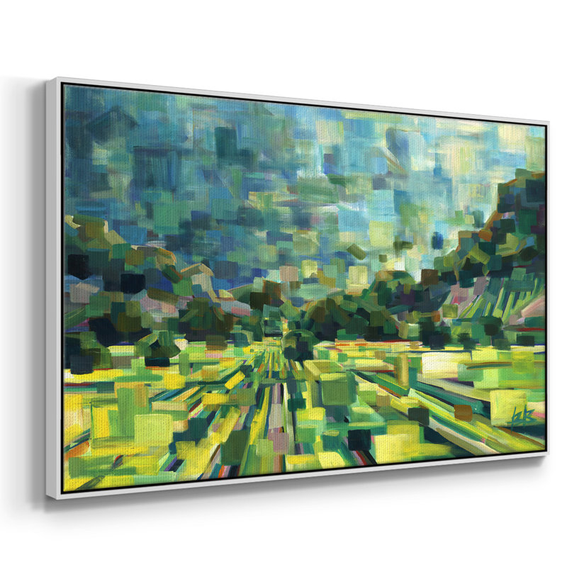 Été - reproduction de cadre flottant sur toile, H 41 po x l 27 po x P 2 po, Blanc