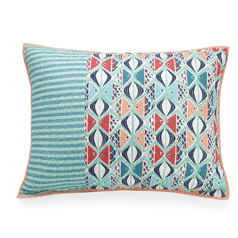 Go Fish Quilted Sham, Standard