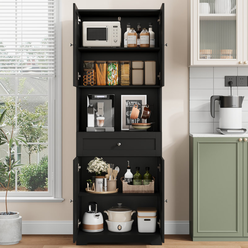 Annibelle 67.5'' Kitchen Pantry, Black