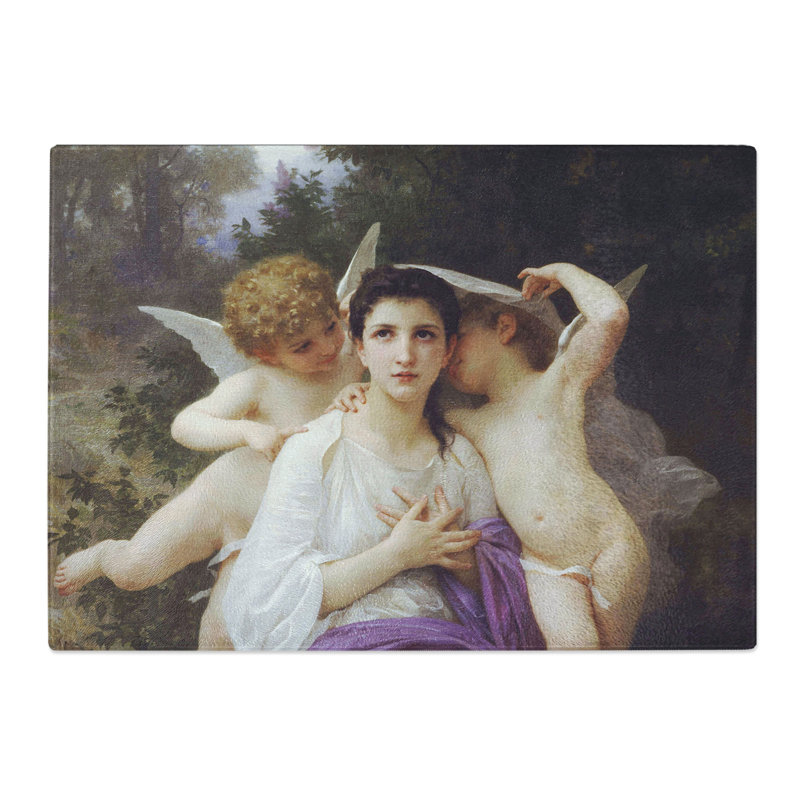 Angel by William Adolphe Bouguereau Chopping Board, 0.4cm H x 29cm W x 39cm L