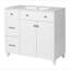 Meuble-lavabo de 36 po avec lavabo en céramique, tiroirs standard et double couche, portes à fermeture en douceur, tablettes réglables, armoire de rangement moderne pour petites et moyennes salles de bain-1870829119