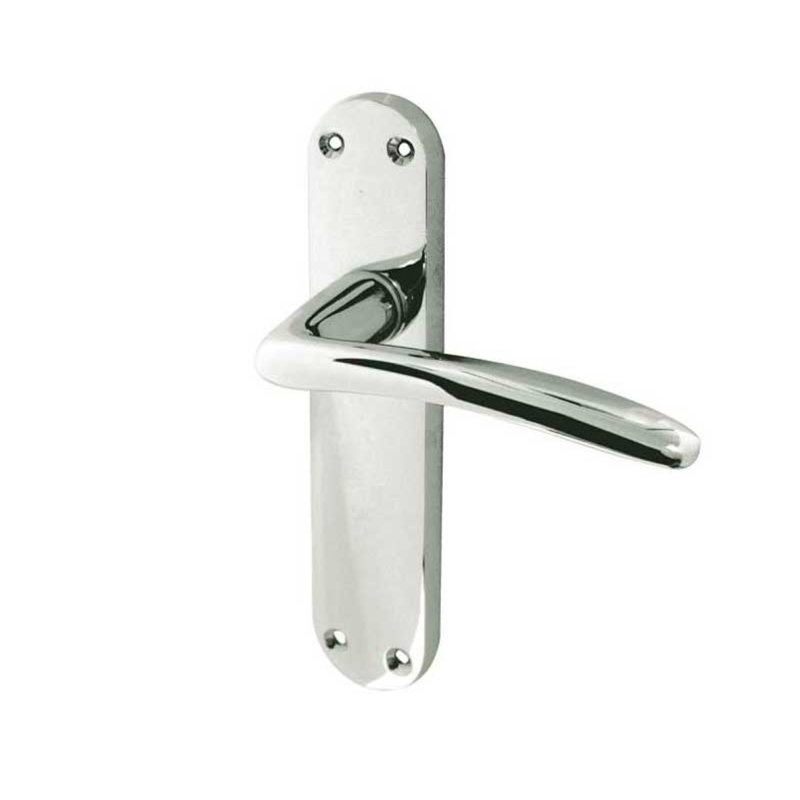 Gull Door Handle, Polished Chrome