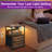 Kohaku 23” 2-Drawer End Table with USB Port and Touch Control, Nightstand with LED Light