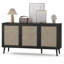 Buffet avec 3 portes en rotin et armoire de rangement moderne-742544364-742544355