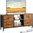 Janeesa TV Stand Dresser with Power Outlet ,Fabric Storage, Chest of Drawers With 4 Fabric Drawers Open Shelves for 50" TV-1883450141