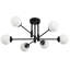Lustre moderne Tameya Spoutnik avec abat-jour en verre blanc laiteux-1615034980
