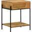 Table d'appoint en bois de manguier massif avec tiroir