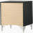 Black 2-Drawer Nightstand Bedside Table