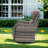 4 - Person Patio Furniture Chair Set With Fire Pit Table, 4 Swivel Glider Chairs With 6-Inch Cushions-1841130921-1841130922