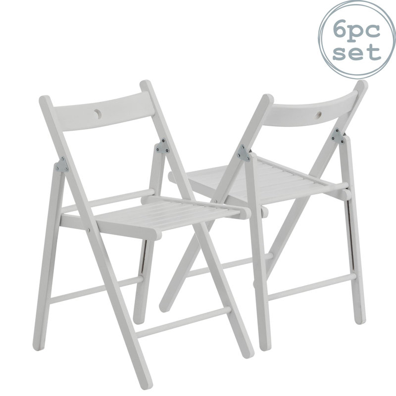 Plastic / Resin Padded Stackable Folding Chair Folding Chair Set, White
