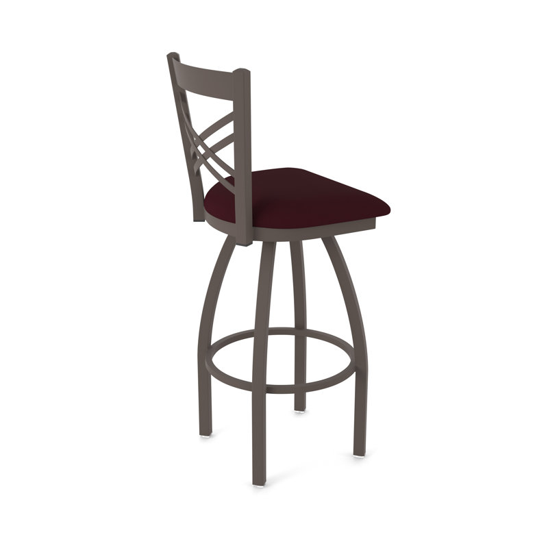 Tabouret pivotant 820 Catalina, Bronze, Vinyle - bordeaux Canter, Très grand (assise de 36 po de hauteur)