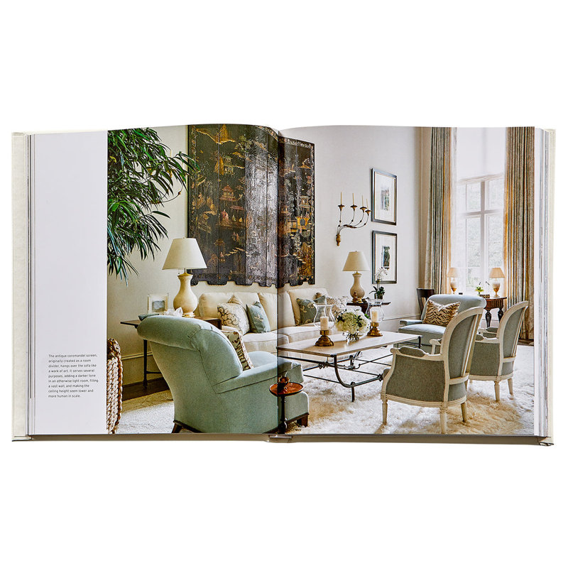 Graphic Image The Principles Of Pretty Rooms Coffee Table Book, Leather, Ivory
