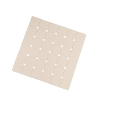 21"x21" Non-slip Silicone Shower Mat Beige
