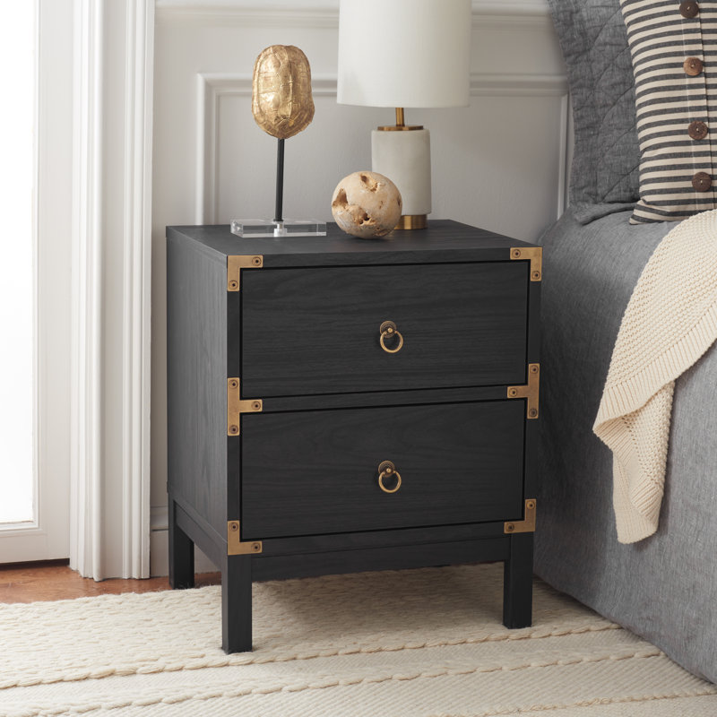 Alfano 18.5'' Drawer Nightstand, Black