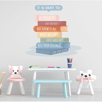 It's Okay To Be Wall Decal, Motivational Kids Art, Classroom Decor