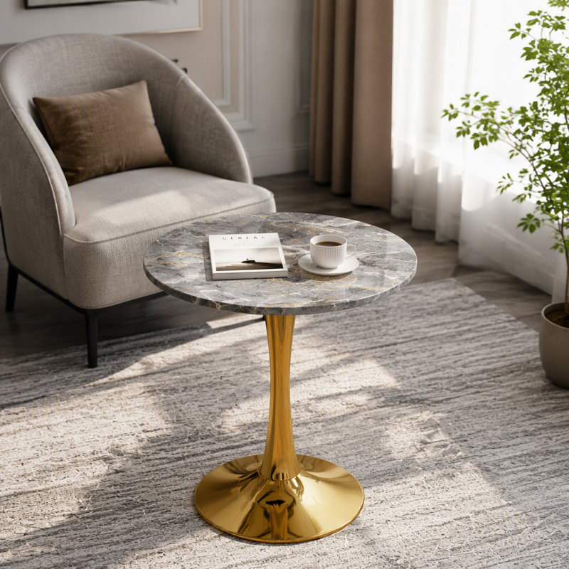 Table de salle à manger, Dark Gray/Gold