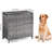 Laundry Hamper With 3 Removable Liner Bags; 132L Handwoven Rattan Laundry Basket With Lid & Heightened Feet; Clothes Hamper With Side Handles; Laundry Sorter With 3 Separate Sections-1828040929