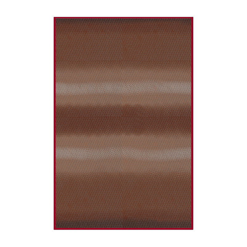 Tapis brun/gris à motifs, Rectangle 3 pi x 5 pi