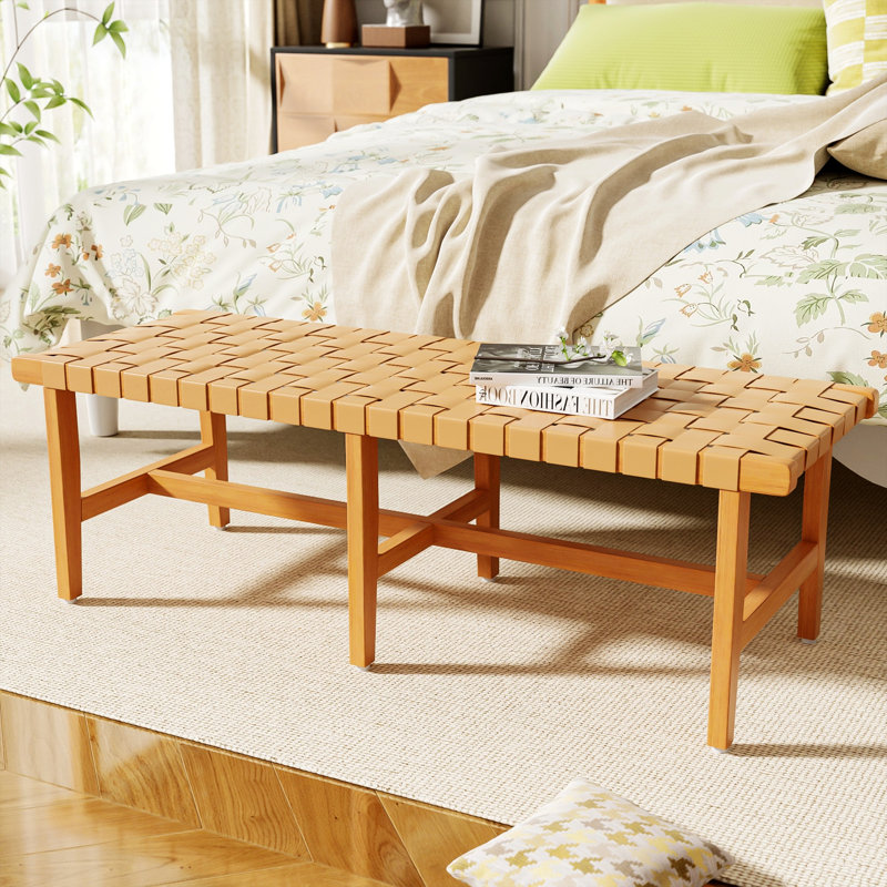 Bedroom Bench, Wooden Frame Bench